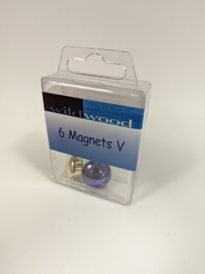 Box of 6 Metallic Coloured Magnets